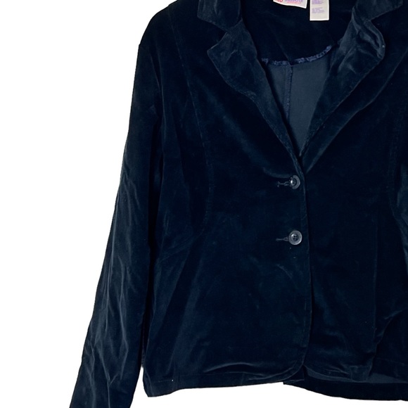 Bill Blass | Black corduroy button front blazer minimalist jacket size l… - Picture 2 of 9